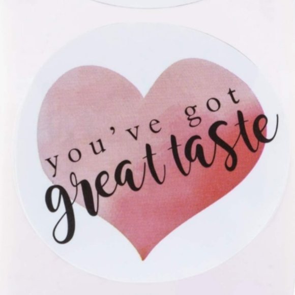 50 YOU'VE GOT GREAT TASTE Sticker 2" - heart - Picture 4 of 5